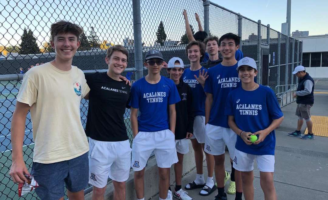 Boys Varsity Tennis Team goes undefeated in pre-season play after a 7-2 win over Benicia High School