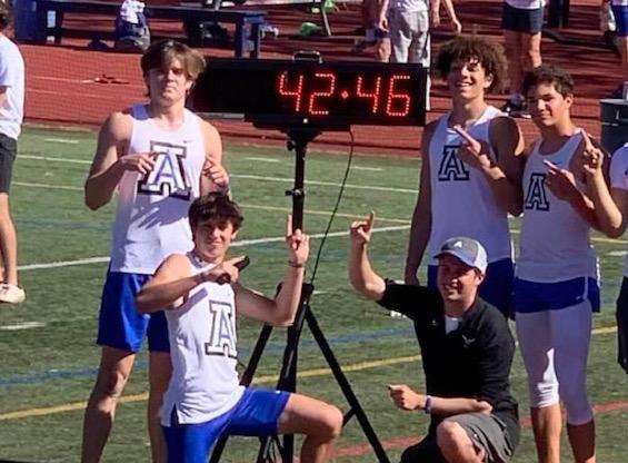 Acalanes Track Boys 4×100 Finishes 2nd in Stanford Invitational, 41.66, now #7 in the State of California!