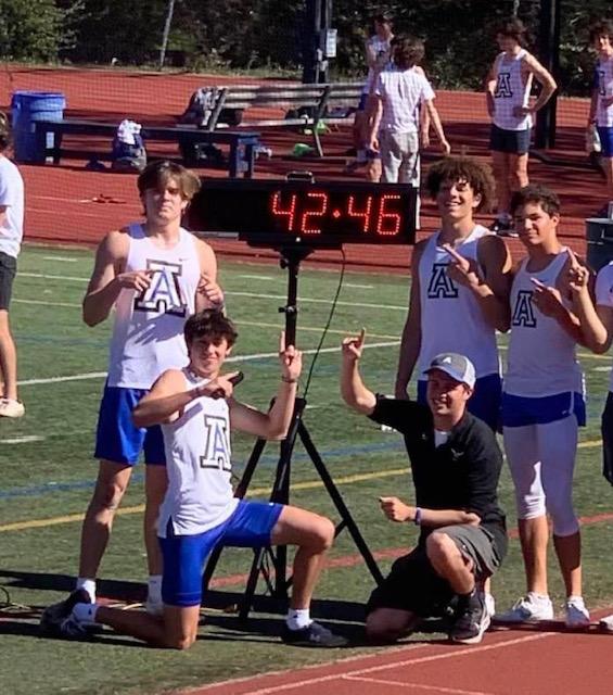Acalanes Track Boys 4×100 Finishes 2nd in Stanford Invitational, 41.66, now #7 in the State of California!