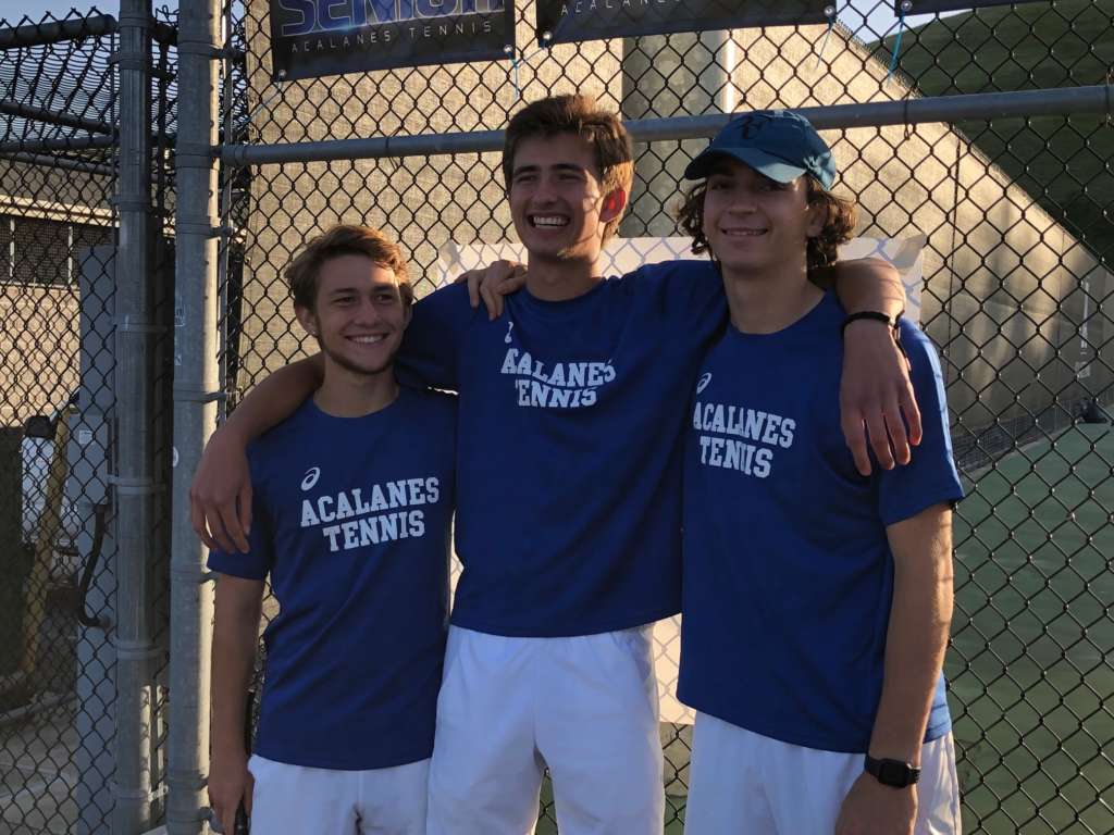 Boys Varsity Tennis Team Gives Miramonte a Scare and Just Misses in a 4-5 Loss; Seniors Recognized at their Last League Match