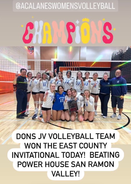 Dons JV Volleyball Wins East County Invitational