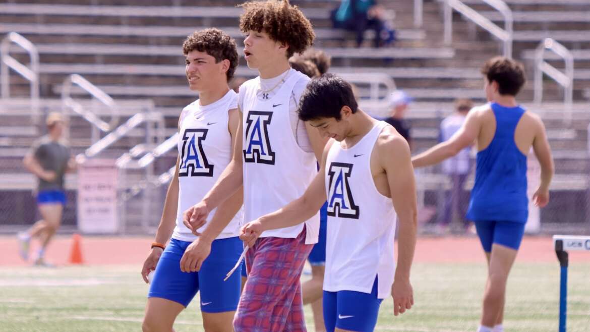 Tracksters Run Over Cougars, Boys Win League Championship, Records Abound