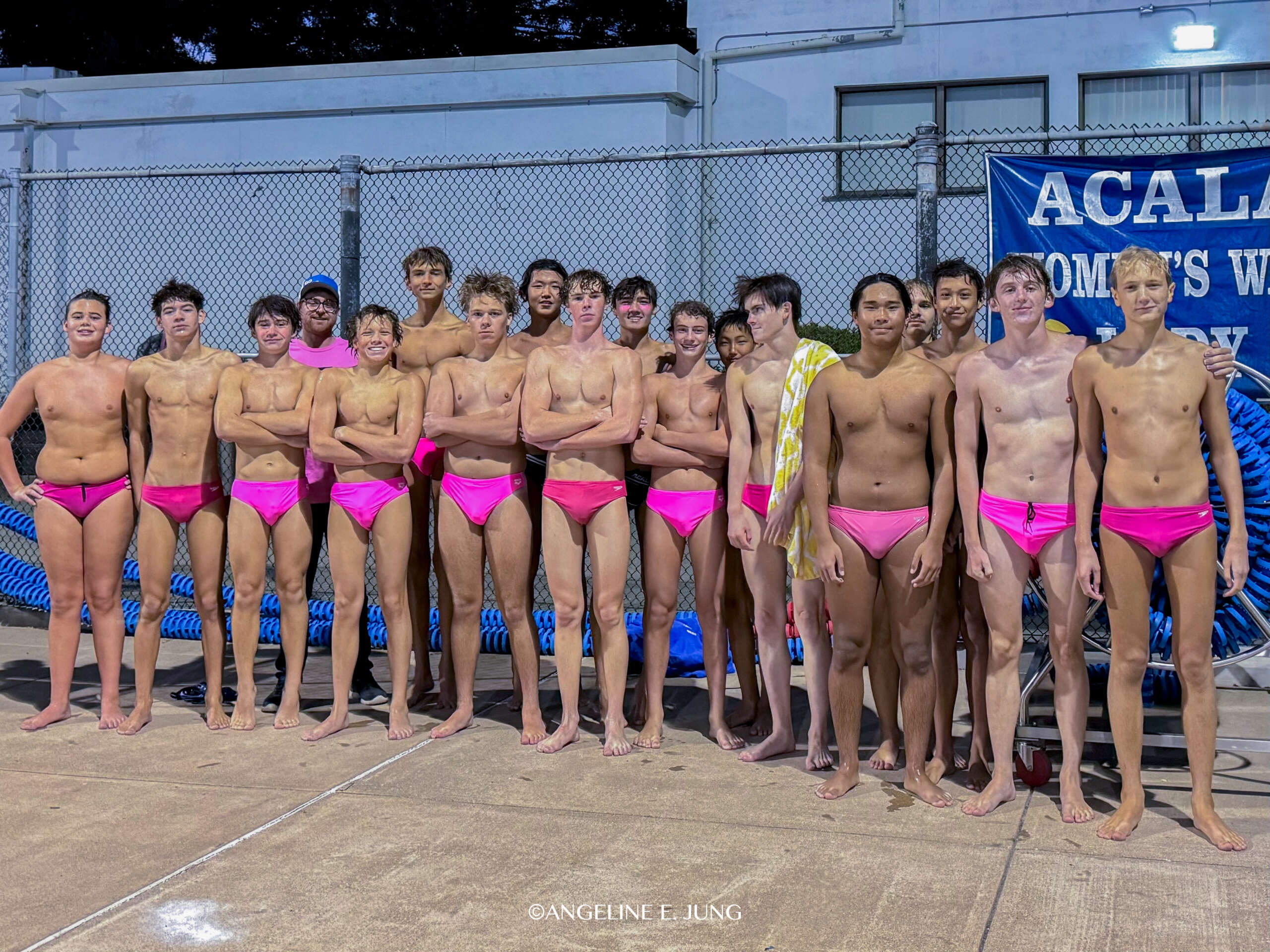 Honoring Breast Cancer awareness Boys JV Water Polo sport PINK!