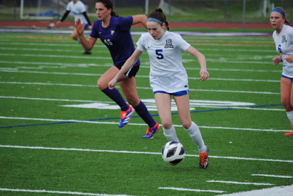 The Frosh and the Furious Girls Soccer wins a doubleheader in a downpour