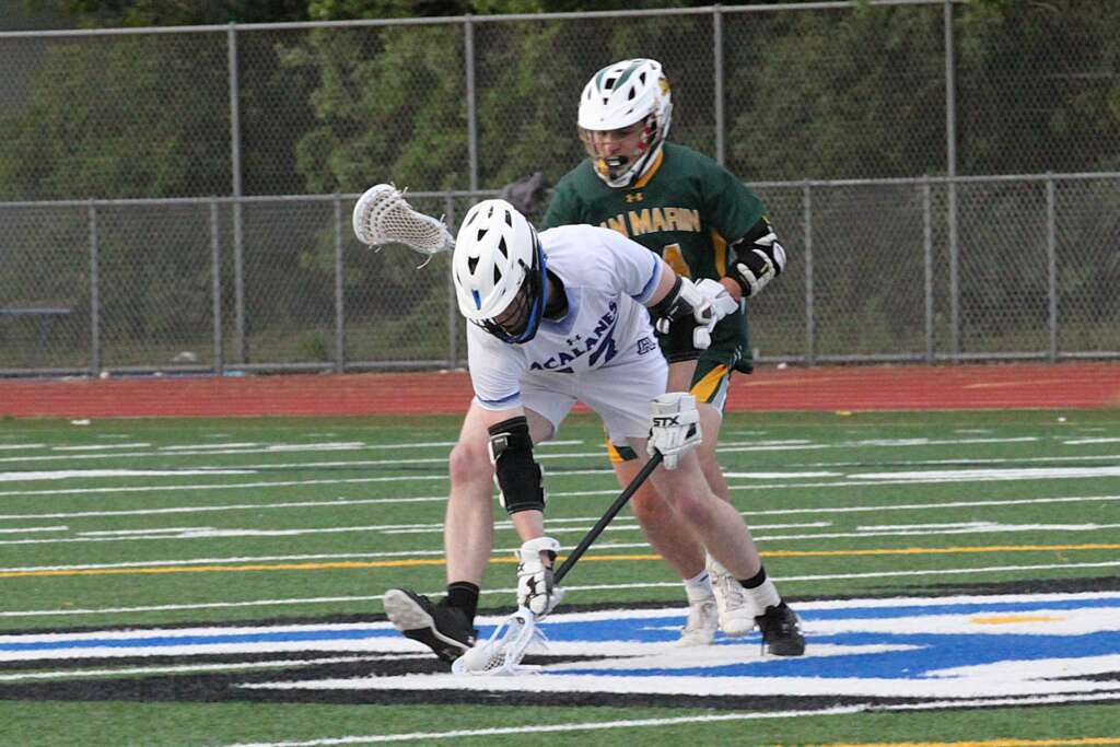 Boys Varsity Lacrosse Holds off San Marin to win 12-10