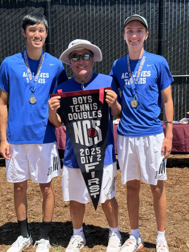 Acalanes' Chen and Owens Win North Coast Section Division 2 Tennis Doubles Championships, Boys Varsity Tennis Awards Announced