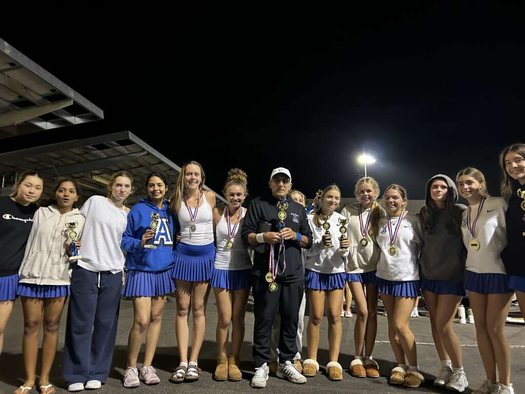 JV Girls Tennis White Wins First Place Over Cal High While Blue Takes Third Place at Freedom Invitational