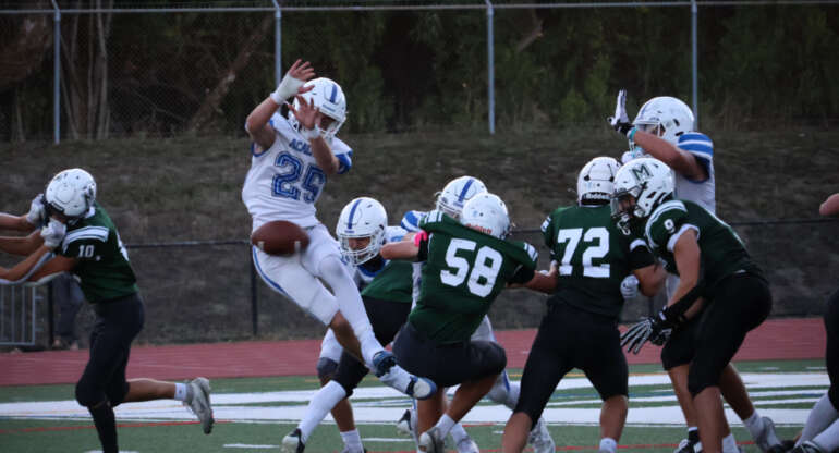 JV Football Suffers First League Loss to Mira, 27-0