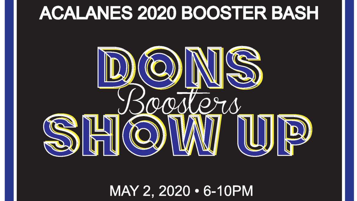 Save the Date – Booster Bash May 2, 2020 at Contra Costa CC!