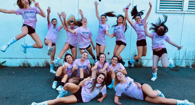 Dons JV Volleyball Digs Pink and Sweeps the Knights